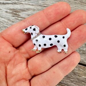 Vintage Jewelry Dachshund Brooch Dachshund Jewelry Weiner Dog Jewelry Dalmatian